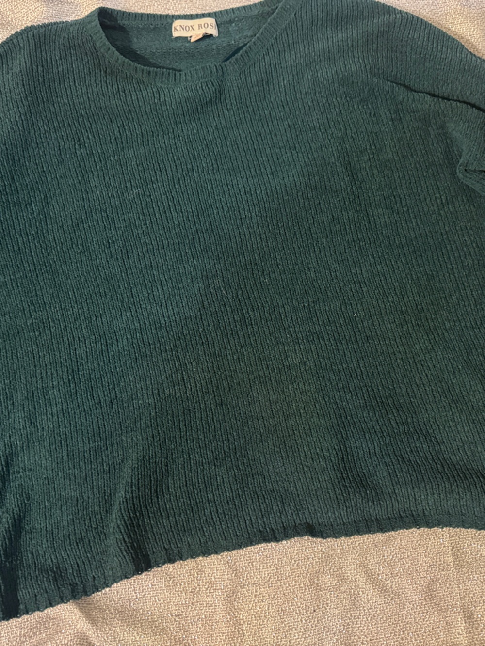 Knox Rose Teal Crew Neck Knit Sweater